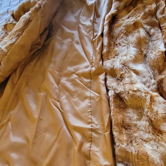 Cami faux mink coat women's medium vintage? 2006 butterscotch fur gorgeous! - Picture 4 of 6